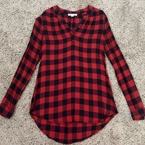Red and Black Plaid Shirt
